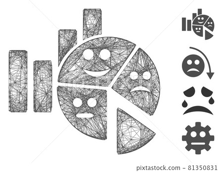 Linear Emotion Charts Vector Mesh - Stock Illustration [81350831] - PIXTA