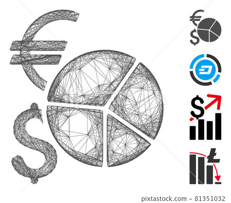 Hatched Currency Pie Chart Vector Mesh Hatched Currency Pie Chart Vector Mesh 81351032