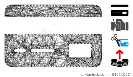 Linear Credit Card Vector Mesh Linear Credit Card Vector Mesh 81351037