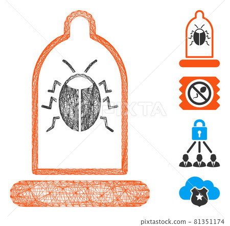 Linear Bug Protection Condom Vector Mesh Linear Bug Protection Condom Vector Mesh 81351174