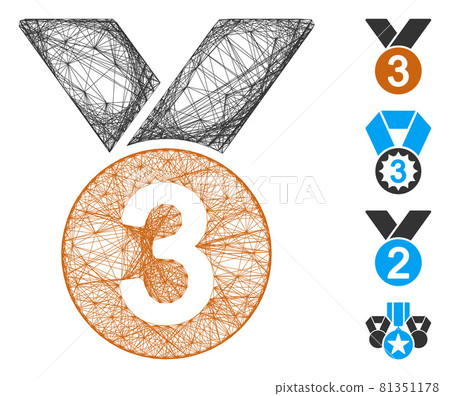 Network Bronze Medal Vector Mesh 81351178