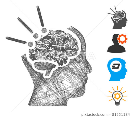 Hatched Brain Operation Vector Mesh Hatched Brain Operation Vector Mesh 81351184