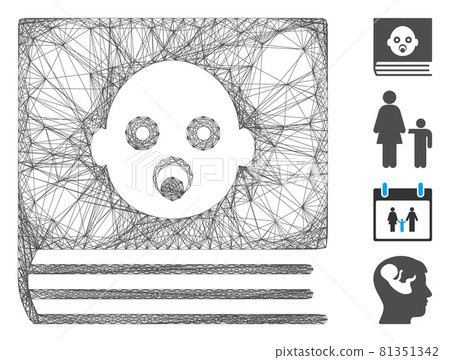 Linear Baby Album Vector Mesh Linear Baby Album Vector Mesh 81351342