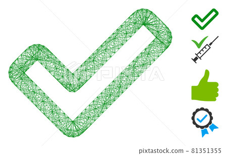 Hatched Apply Tick Vector Mesh 81351355