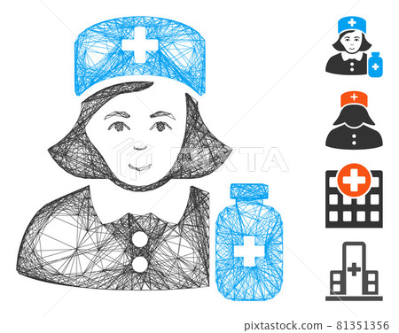 Hatched Apothecary Lady Vector Mesh 81351356