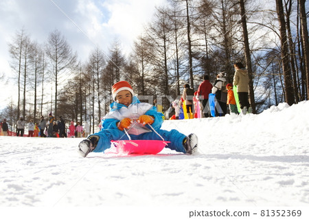 Sledding, Children's slope, Ski resort, Snow country, Karuizawa Snow Park, Children, Snowboarding, Snow 81352369