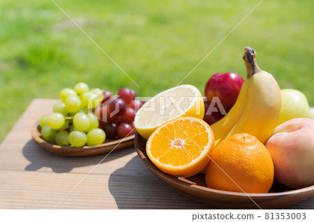 Fruit gathering outdoors Fruit gathering outdoors 81353003