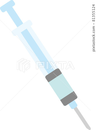 Diagonal illustration of a simple syringe Diagonal illustration of a simple syringe 81355124