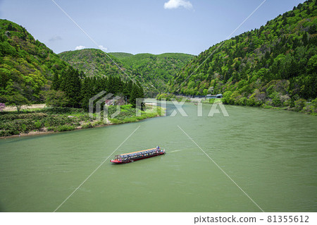 Mogami river of fresh green 81355612