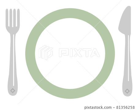 Fork, knife and plate item set Fork, knife and plate item set 81356258