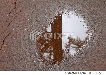 Puddle, rain, reflection, rainy season, outdoors, road, water, water surface, nature Puddle, rain, reflection, rainy season, outdoors, road, water, water surface, nature 81356729