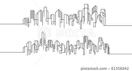 City Building Line art Vector Illustration template City Building Line art Vector Illustration template 81356842