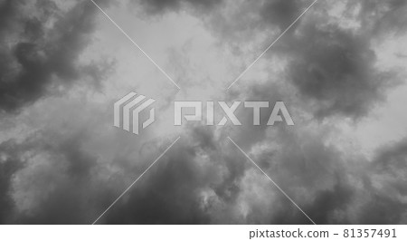 Abstract texture background of Dark sky with storm clouds. 81357491