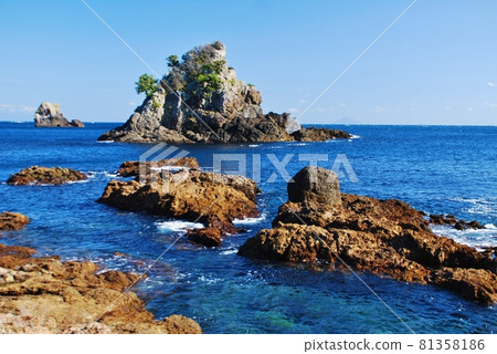 Minokake Rock, a scenic spot in Minamiizu 81358186
