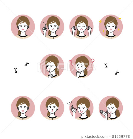 美容師矢量圖圖標集 美容師矢量圖圖標集 81359778