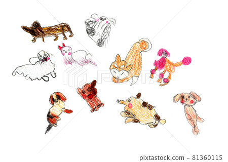 孩子畫的狗的照片 81360115