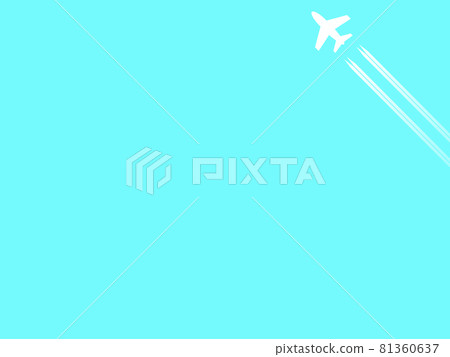 [Flat] Simple airplane background flying in the... - Stock Illustration ...