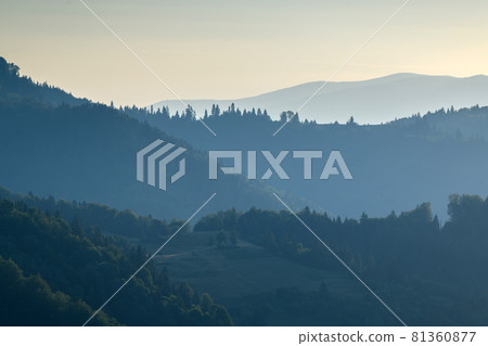 Majestic sunset in the mountains landscape Majestic sunset in the mountains landscape 81360877