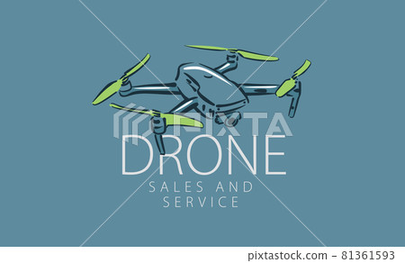 A drawn vector drone for sale and service 81361593