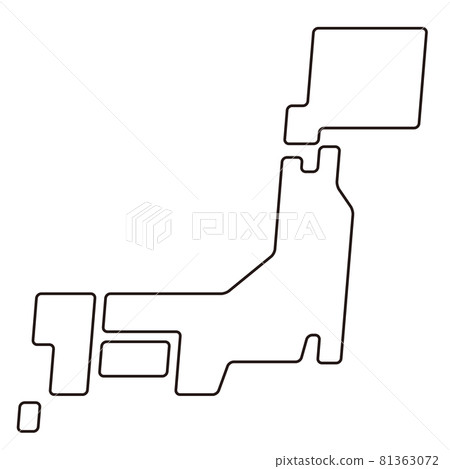 日本線描插圖/白底簡圖 81363072