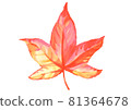 Bright watercolor-style autumn leaves 81364678