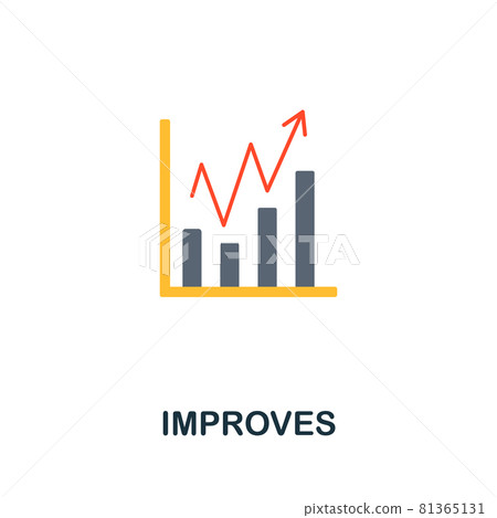 Improves flat icon. Colored sign from machine...-插圖素材 [81365131] - PIXTA圖庫