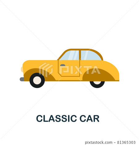 Classic Car icon. Flat sign element from transport collection. Creative Classic Car icon for web design, templates, infographics and more Classic Car icon. Flat sign element from transport collection. Creative Classic Car icon for web design, templates, infographics and more 81365303