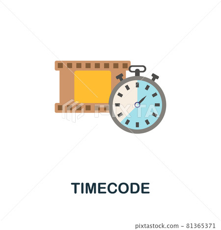 Timecode icon. Flat sign element from time management collection. Creative Timecode icon for web design, templates, infographics and more 81365371