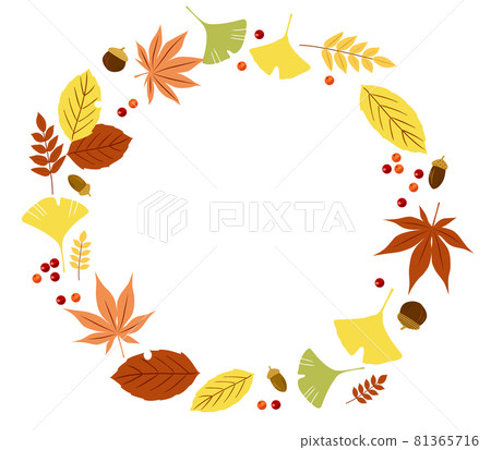 Normal version autumn leaves wreath Normal version autumn leaves wreath 81365716