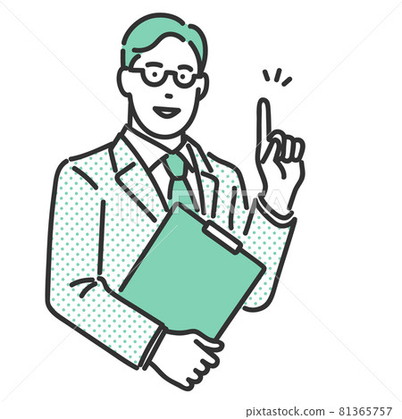 分析數據的顧問的插圖素材 81365757