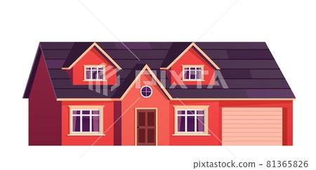 cute cartoon house 81365826