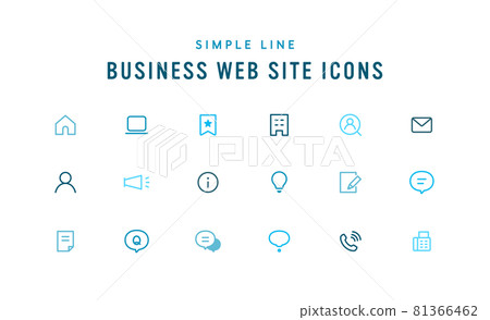 Business WEB site icon set homepage HP web... - Stock Illustration ...