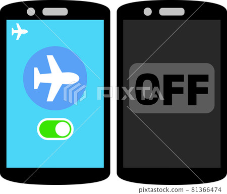 Airplane mode mobile phones and mobile phones turned off Airplane mode mobile phones and mobile phones turned off 81366474