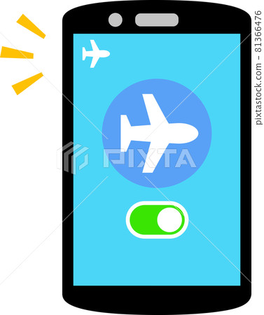 Smartphone with airplane mode turned on Smartphone with airplane mode turned on 81366476