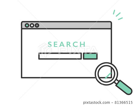 Image illustration material to search information on the Internet 81366515