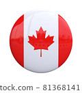 Canada national flag badge, nationality pin 3d rendering 81368141