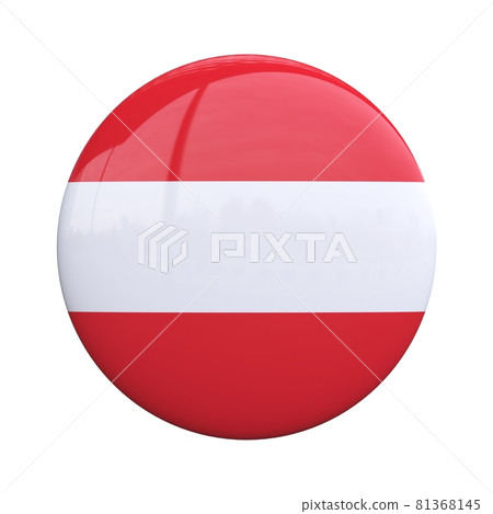 Austria national flag badge, nationality pin 3d rendering Austria national flag badge, nationality pin 3d rendering 81368145