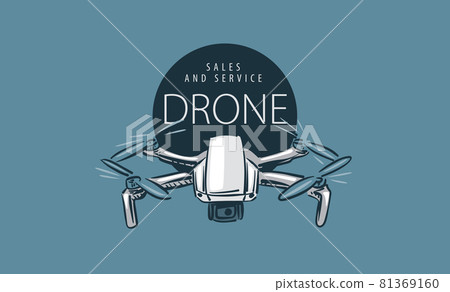 A drawn vector drone for sale and service 81369160