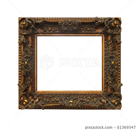 Bronze frame isolated 81369347
