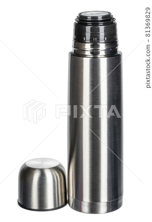Thermos flask isolated on a white background 81369829