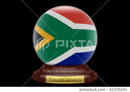 3D Flag of South Africa on snow globe 3D Flag of South Africa on snow globe 81370241