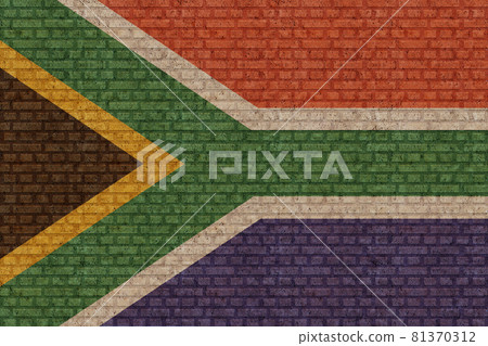 3D Flag of South Africa on brick wall 3D Flag of South Africa on brick wall 81370312