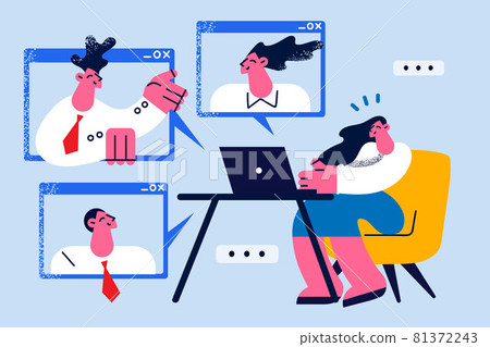 Online remote video conference concept Online remote video conference concept 81372243