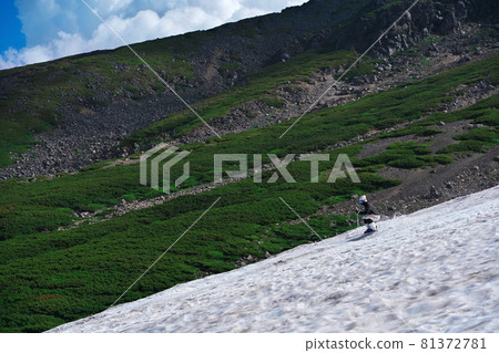 夏季在乘鞍大雪左側的雲上滑雪 81372781