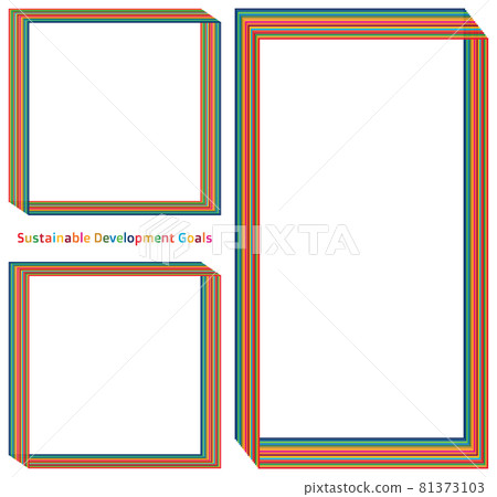 Sustainable Development Goals Image of SDGs Beautiful 17-color line art frame set vector Sustainable Development Goals Image of SDGs Beautiful 17-color line art frame set vector 81373103