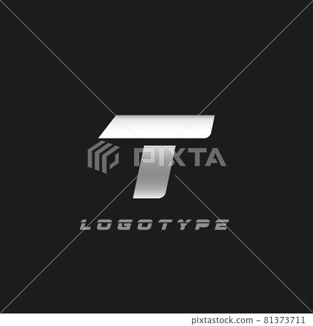 Blade silver letter T, bold italic cropped monogram. Aluminium iron metallic vector emblem for auto repair shop or automotive and race service modern logo. Blade silver letter T, bold italic cropped monogram. Aluminium iron metallic vector emblem for auto repair shop or automotive and race service modern logo. 81373711