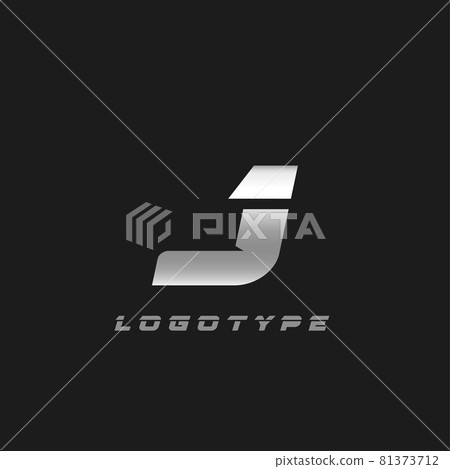 Blade silver letter J, bold italic cropped monogram. Aluminium iron metallic vector emblem for auto repair shop or automotive and race service modern logo. Blade silver letter J, bold italic cropped monogram. Aluminium iron metallic vector emblem for auto repair shop or automotive and race service modern logo. 81373712