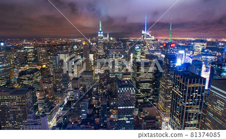 Night view of Manhattan, New York, New York City, New York, USA Night view of Manhattan, New York, New York City, New York, USA 81374085