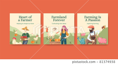 Banner template with national farmers day... - Stock Illustration ...