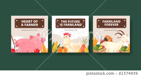 Banner template with national farmers day... - Stock Illustration ...